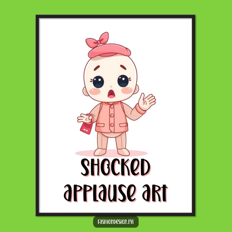 Funny Mannequin Digital Art: Surprised Applause Masterpiece, a Quirky Gift
