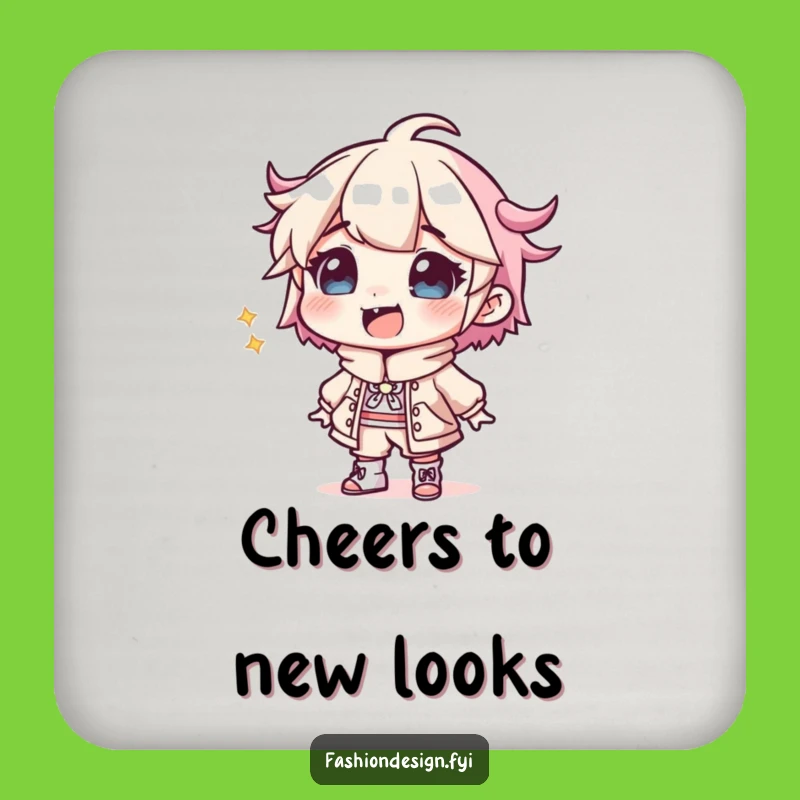 Funny Giggling Designer Outfit Coasters: Protect Tables with Wacky Art Gift