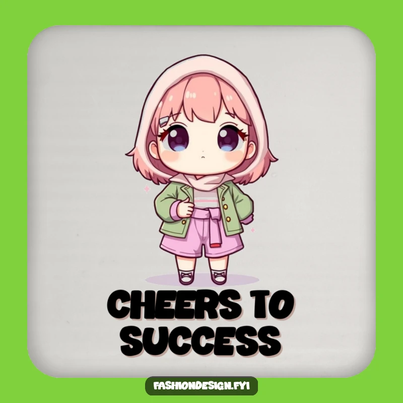 Funny Fashionista Coaster: Proud Creator's Design, Protects Surfaces with Humor