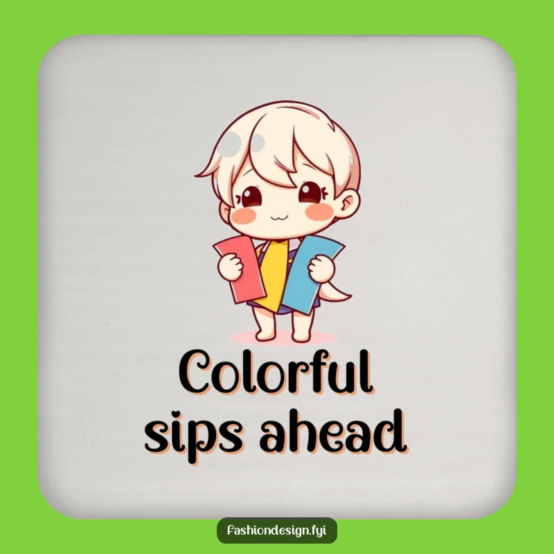 Funny Crafter Coaster Set: Colorful Fabric Drink Protector, Unique Humorous Gift