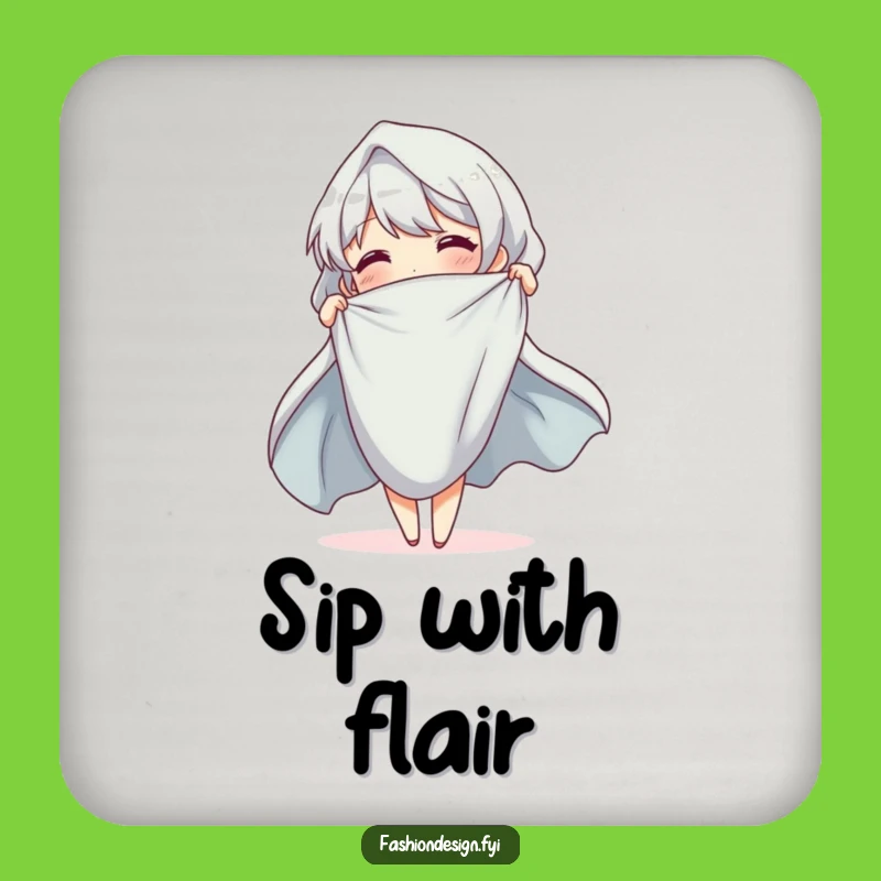 Funny Elegant Drape Coaster: Cheerful cloth protection, a chic funny gift.