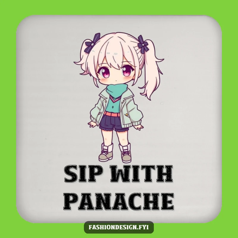 Funny Fashionista Coaster: Stylish Surface Protection, Perfect Funny Gift for Tables