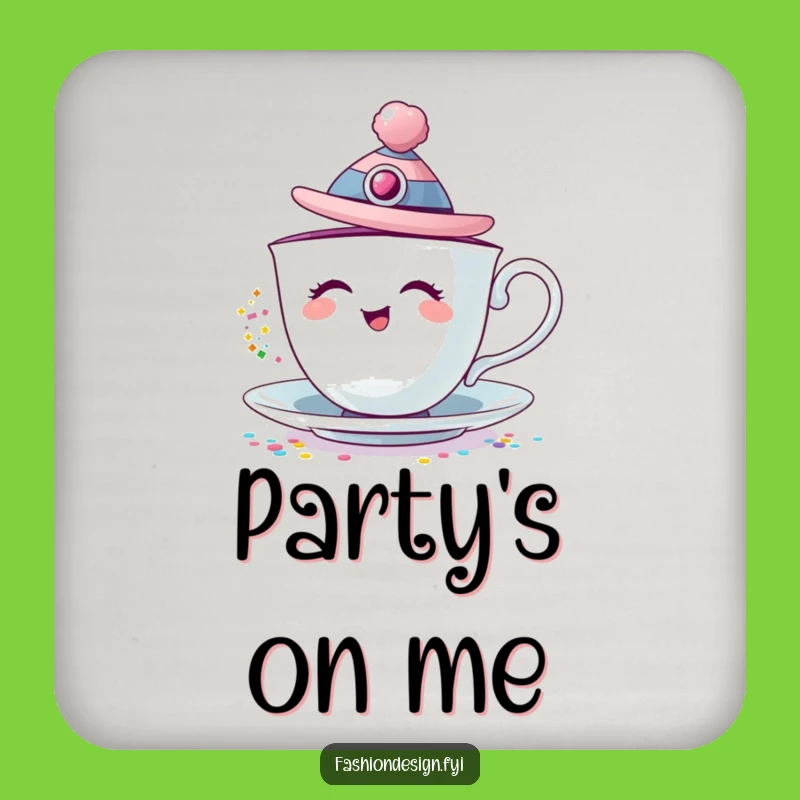 Funny Giggling Teacup Coasters: Protect Surfaces with Chic Sparkle