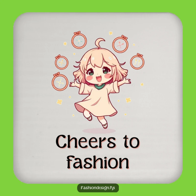 Funny Mannequin Dance Coaster - Happy Character's Fashionable Protection