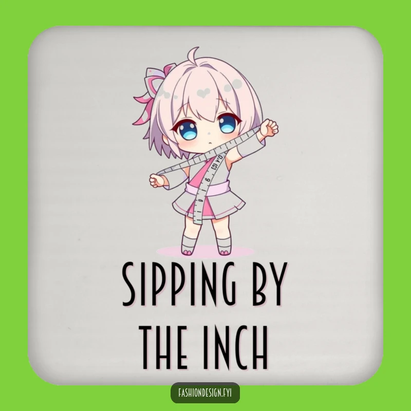 Funny Measuring Tape Sash Coaster - Precision Humor for Your Table