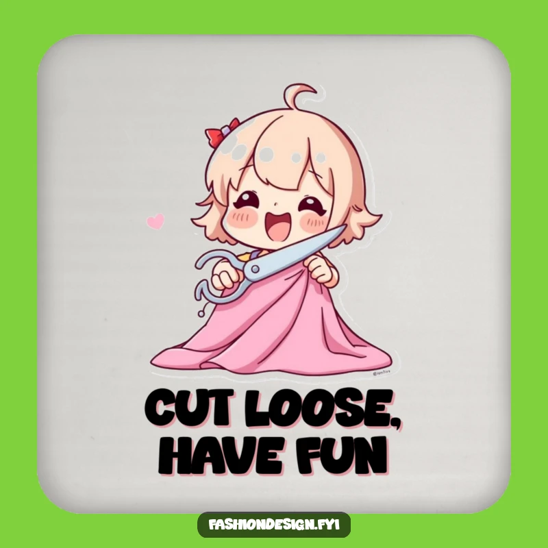 Funny Sewing Drink Coaster: Fabric Cutter Table Protector, Cute Funny Gift for Crafters