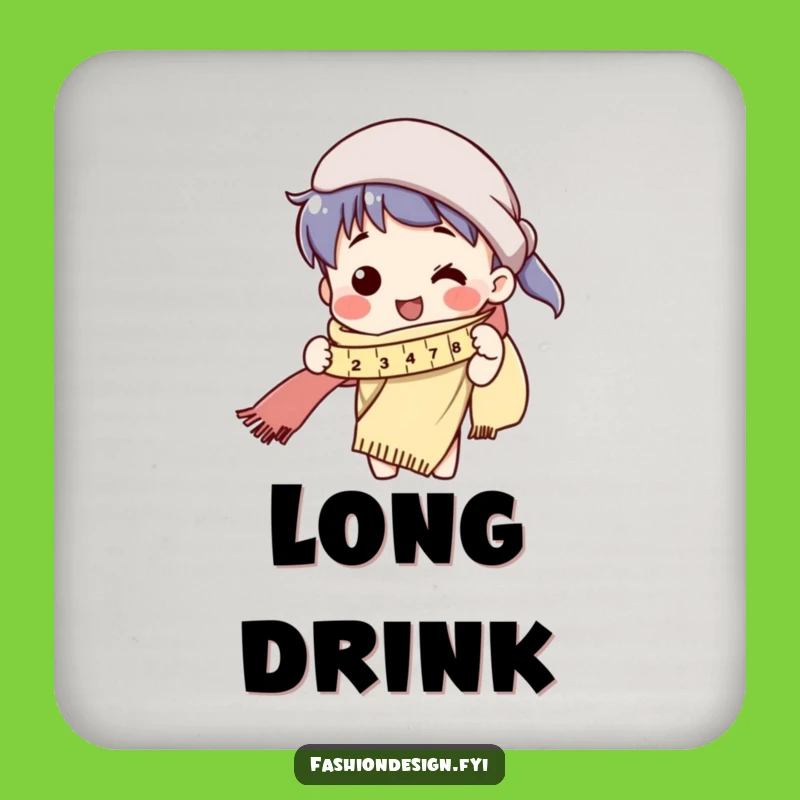 Funny Tailor Coaster Set - Protect Surfaces with Scarf Humor