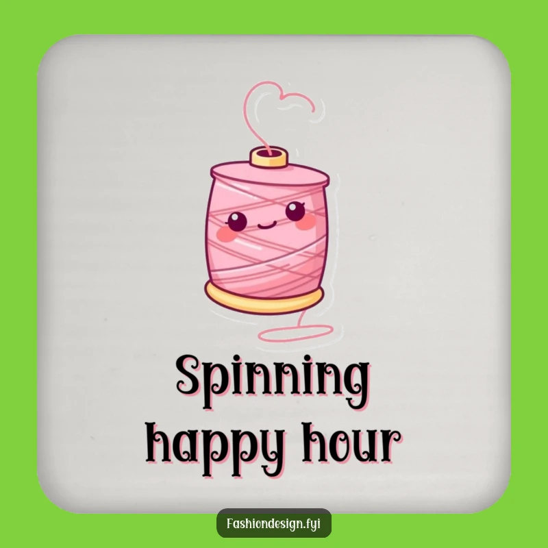 Funny Thread Spool Drink Coaster: Protect Surfaces with Crafty Fun Funny Gift