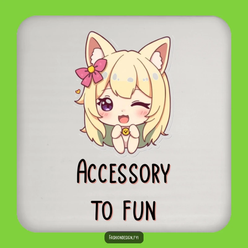 Funny Winking Accessory Drink Coaster Set. Protect surfaces with playful style.