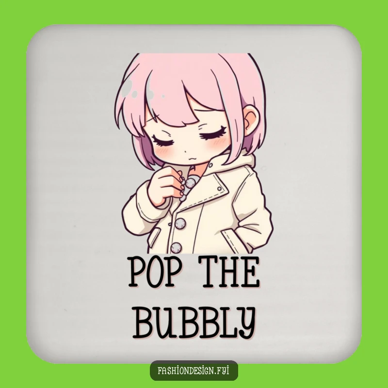 Funny Button Stitcher Coaster, Protect Your Style, Hilarious Home Gift