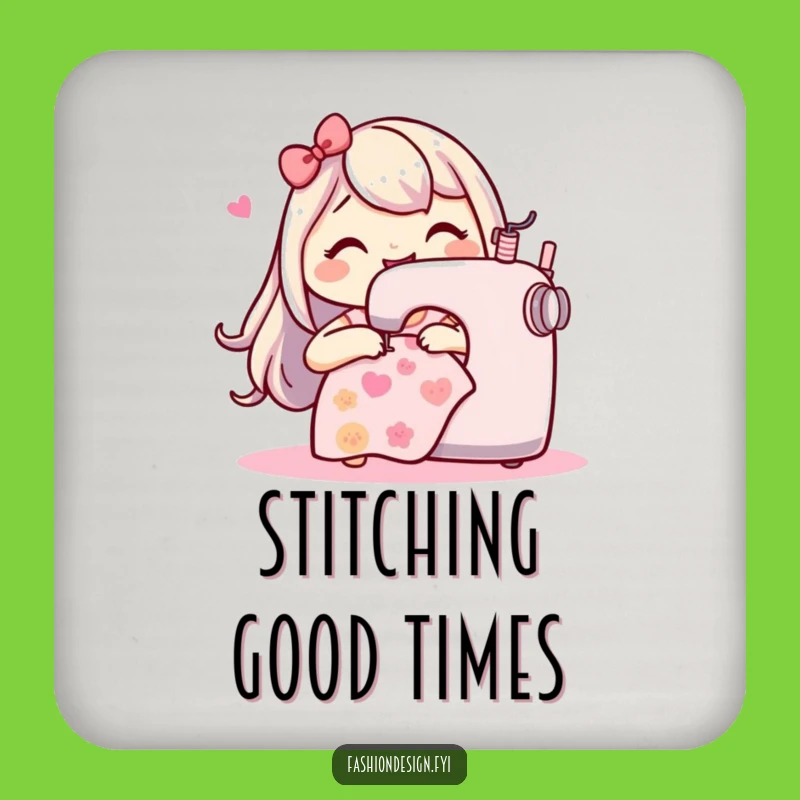 Funny Sewing Machine Coaster: Protect Surfaces, Hilarious Crafty Decor Gift