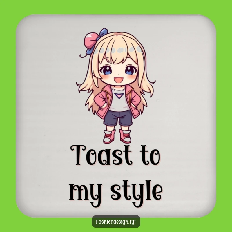 Funny Fashion Icon Drink Coaster: Stylish Table Protector, Cute Funny Gift for Art Lovers