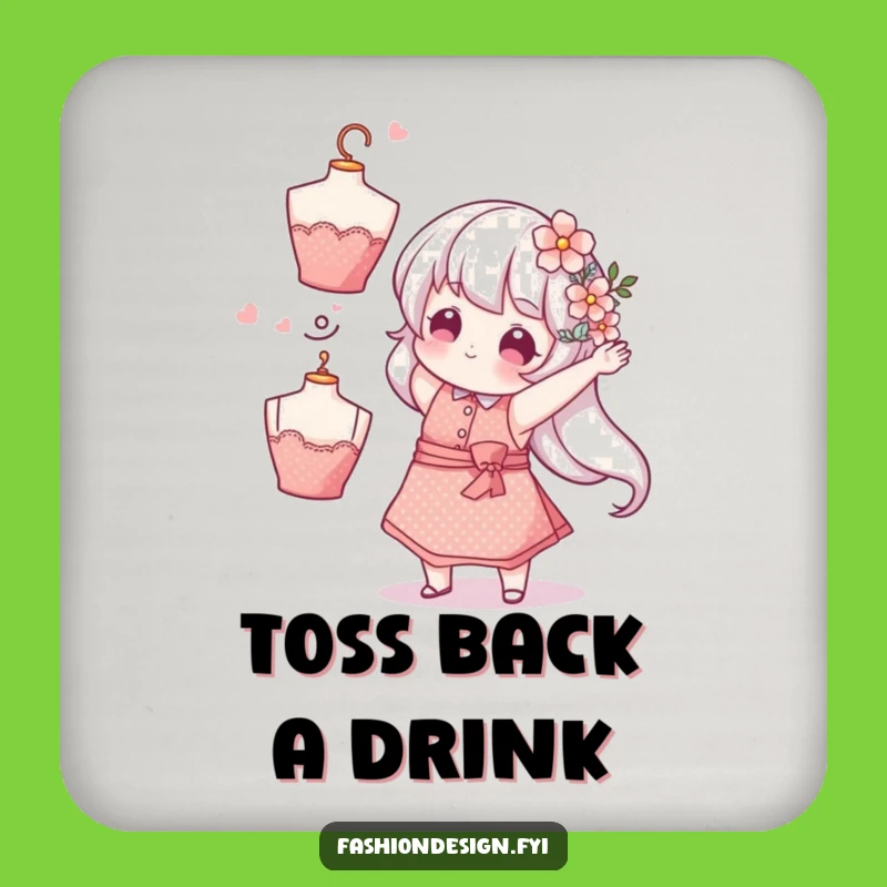 Funny Florist Flower Drink Coasters: Protect Surfaces with Whimsical Charm and Humor