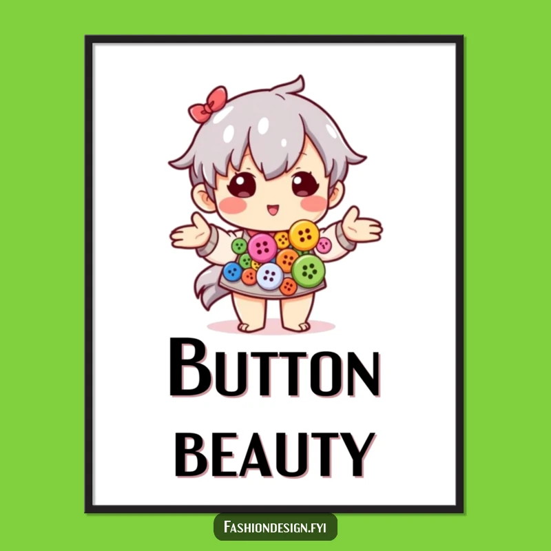 Funny Crafter Poster - Button Art & Hobby Decor