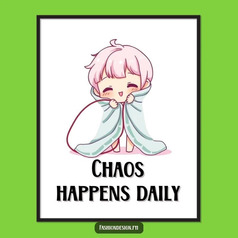 Funny Unraveling Fabric Poster - Hilarious Wall Art for a Laugh!