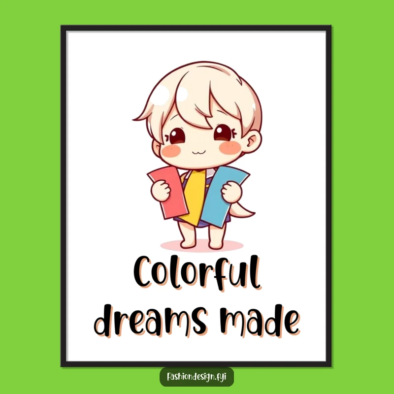 Funny Crafter Poster: Colorful Fabrics Wall Art, Fantastic Humorous Gift