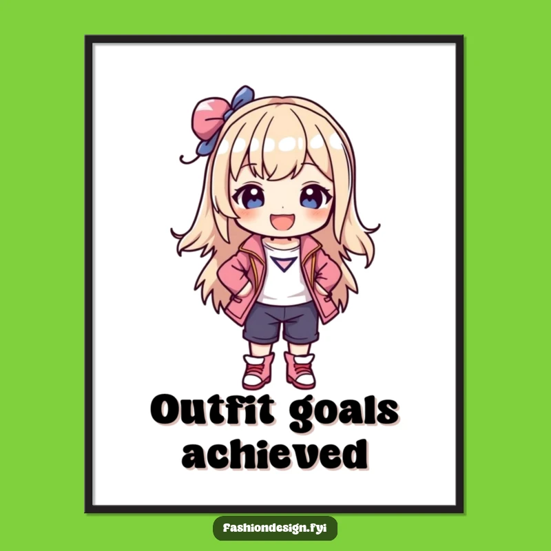 Funny Fashion Icon Poster: Confident Style Art Print, Unique Funny Gift Idea