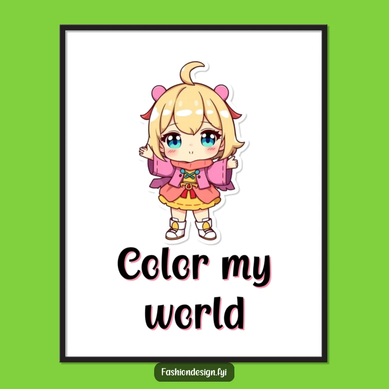 Funny Fashion Showcase Poster: Character with Unique Outfit, Wall Art Humorous Gift