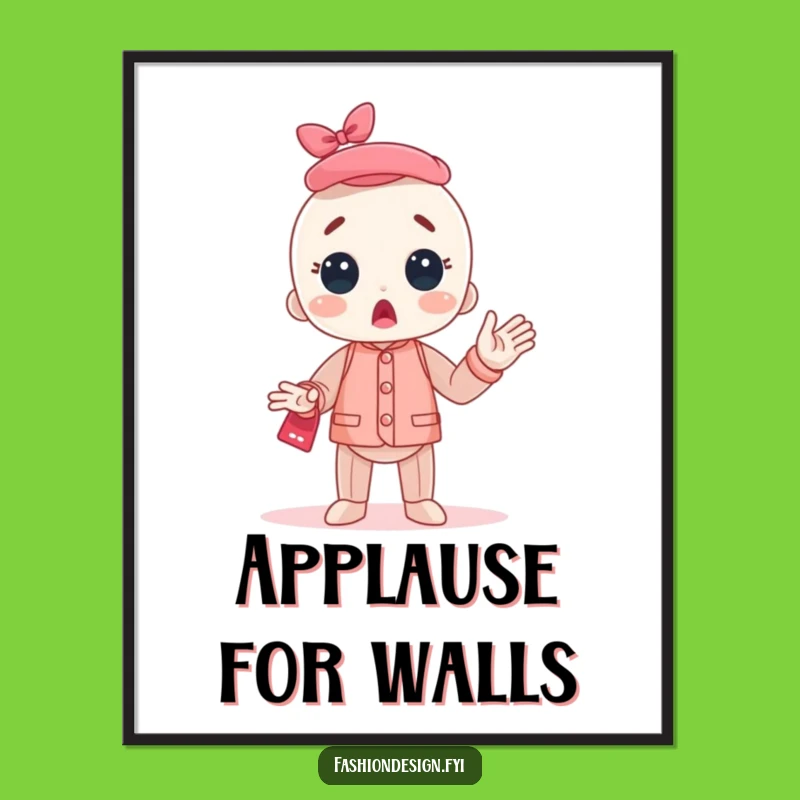 Funny Mannequin Poster: Surprised Applause Art, a Whimsical Funny Gift