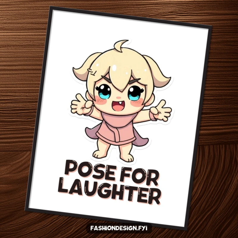 Funny Model Poster featuring a character in a dramatic, funny pose, adding a touch of artistic flair and humor to any space.