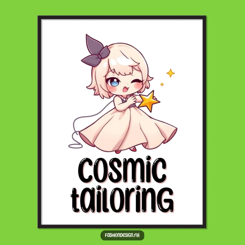 Funny Seamstress Poster: Decorate with Mischievous Charm and Starry Detail