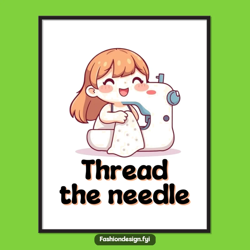 Funny Sewing Character Poster: Craft Decor, Perfect Funny Gift
