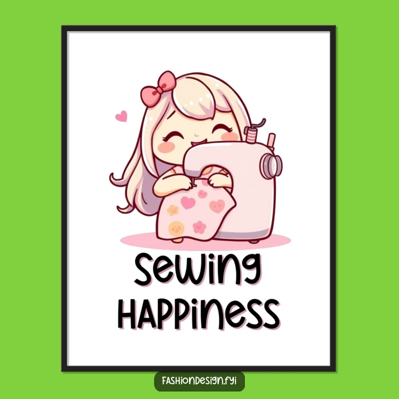 Funny Sewing Machine Poster: Creative Wall Art, Hilarious Craft Decor Gift