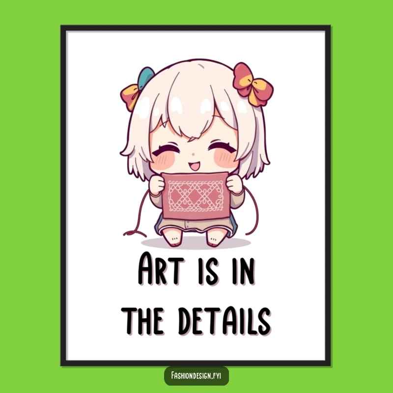 Funny Stitch Poster: Inspiring Artwork for Crafty Spaces Gift