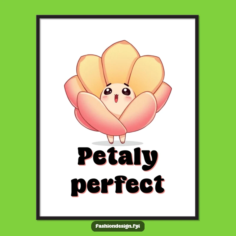 Funny Surprised Petal Fall Poster: Adorn Your Walls with Whimsical, Humorous Art