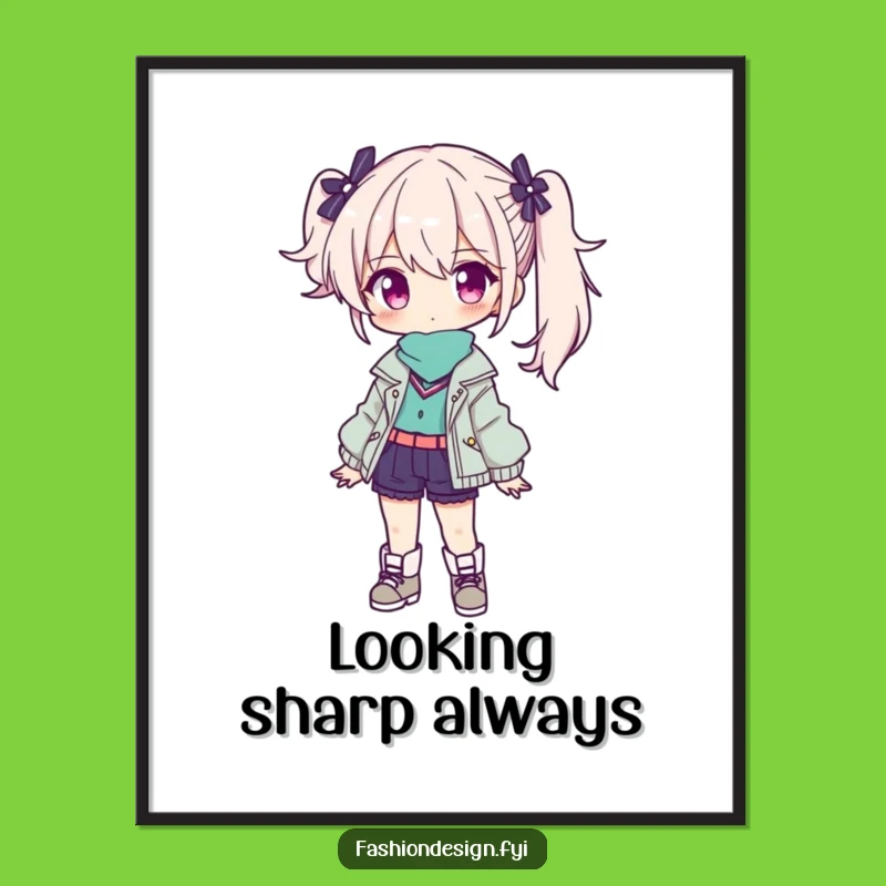 Funny Fashionista Poster: Stylish Outfit Art, Whimsical Wall Decor Funny Gift