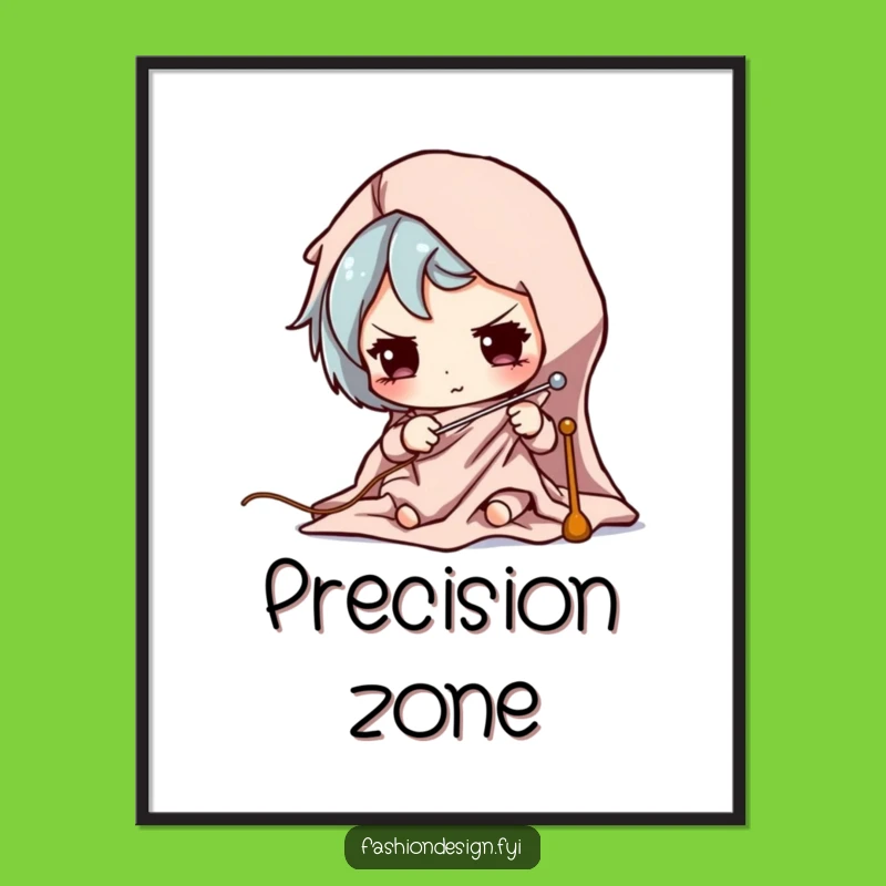 Funny Seamstress Poster - Precision Pinning Art & Craft Decor