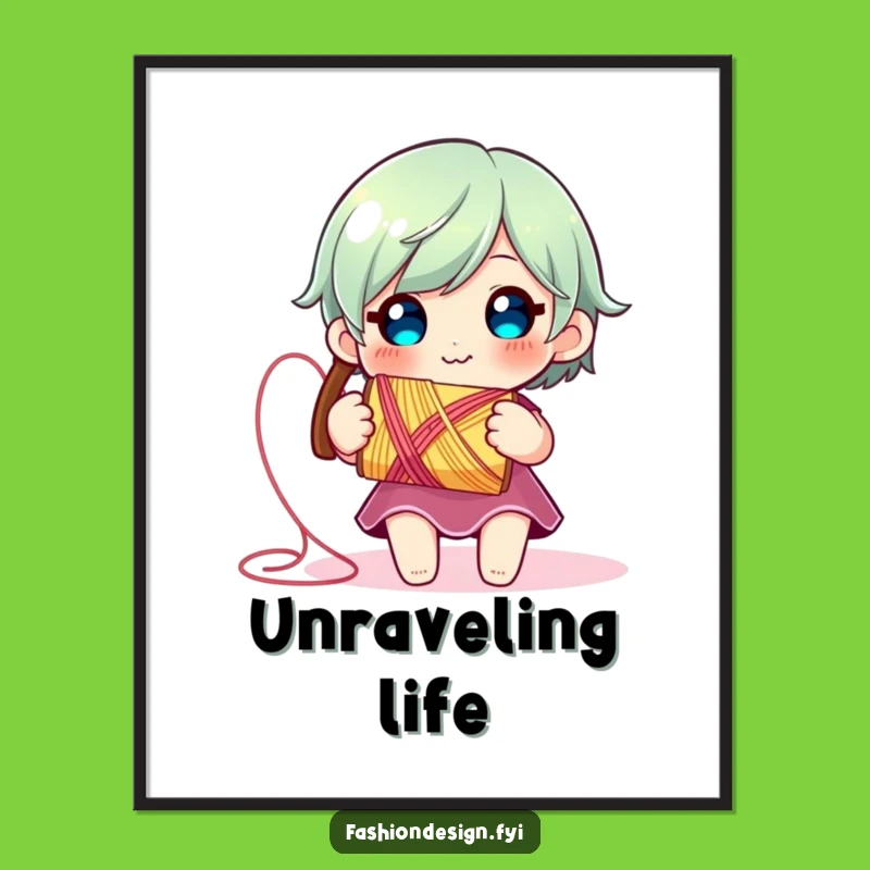 Funny Thread Spool Poster: Creative Wall Art, Hilarious Craft Decor Gift