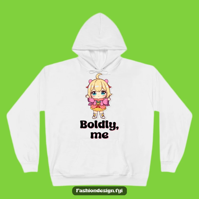 Funny Fashion Showcase Hoodie: Character with Unique Outfit, Cozy Humorous Gift
