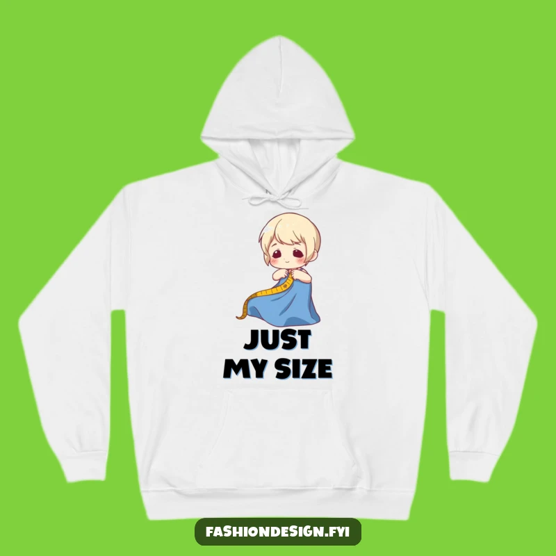 Cozy Funny Fabric Measuring Hoodie. The ultimate warm and humorous gift for crafters.