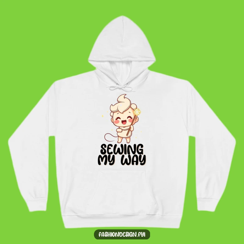 Cozy Funny Sparkly Needle Hoodie: Stitch Warmth & Joy!