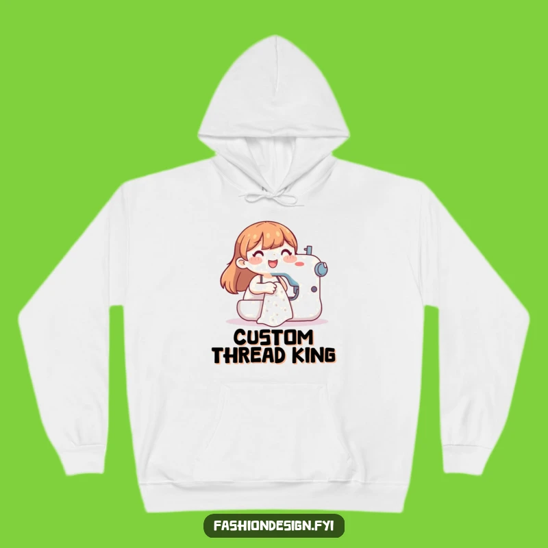 Funny Sewing Character Hoodie: Cozy Crafter Funny Gift for Makers