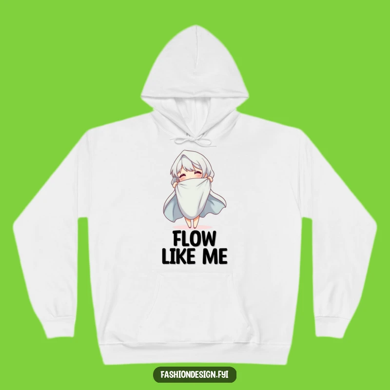 Funny Elegant Drapery Hoodie: Cheerful cloth flow, a cozy funny gift for designers.