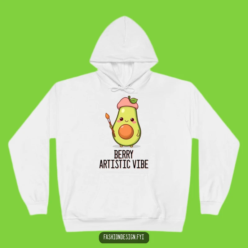 Funny Avocado Artist Hoodie: Cozy and Quirky Painter Gift for Art Enthusiasts
