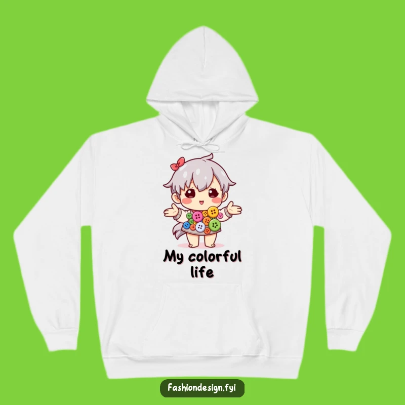 Funny Crafter Hoodie - Cozy Button Art & Hobby Comfort