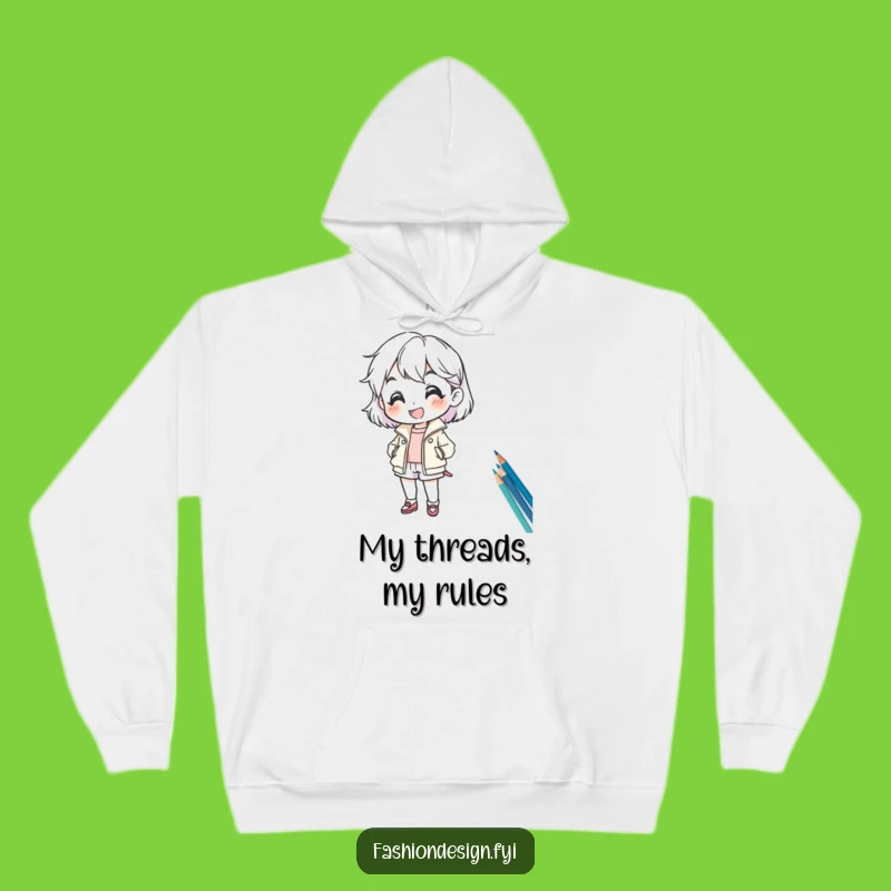 Funny Fashion Sketch Hoodie: Cozy Designer Sweatshirt, Ideal Funny Gift for Artists