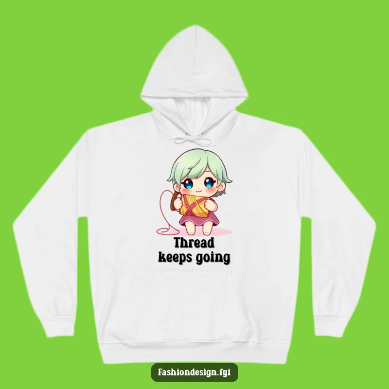 Funny Thread Spool Hoodie: Cozy Crafter's Comfort, Perfect Warm Funny Gift