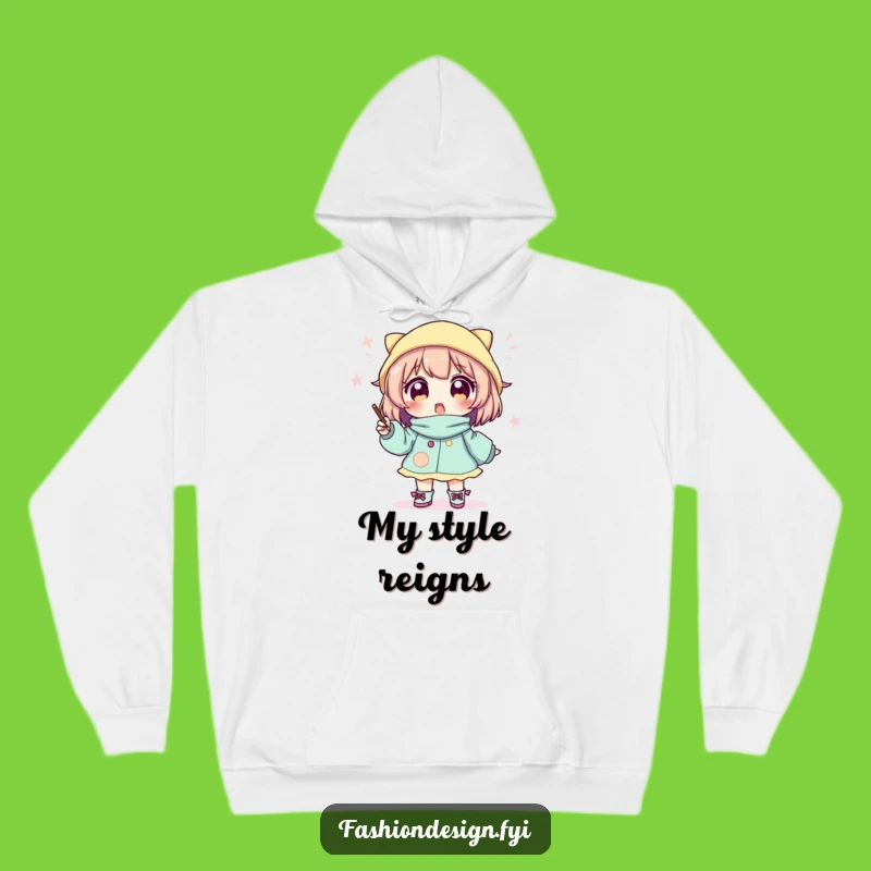 Funny Fashion Sketcher Hoodie: Whimsical Outfit - Cozy Designer!