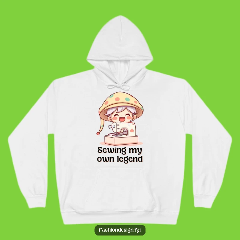 Funny Giant Hat Maker Hoodie: Cozy Character Sewing Machine Gift