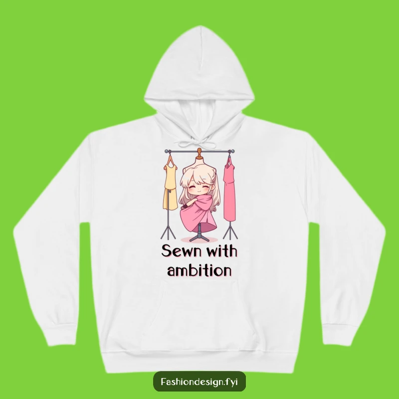 Funny Fashion Designer Hoodie: Cozy Seamstress Draping Fabric, Warm and Hilarious Gift