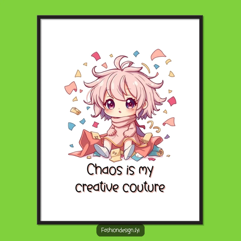 Free Printable Wall Art: Crafty Chaos Character Humorous Decor Download