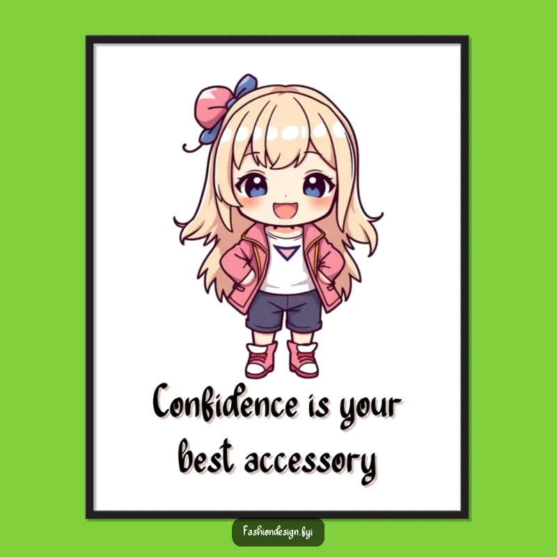 Funny Free Printable Wall Art: Stylish Character Pose, Downloadable Fashion Art