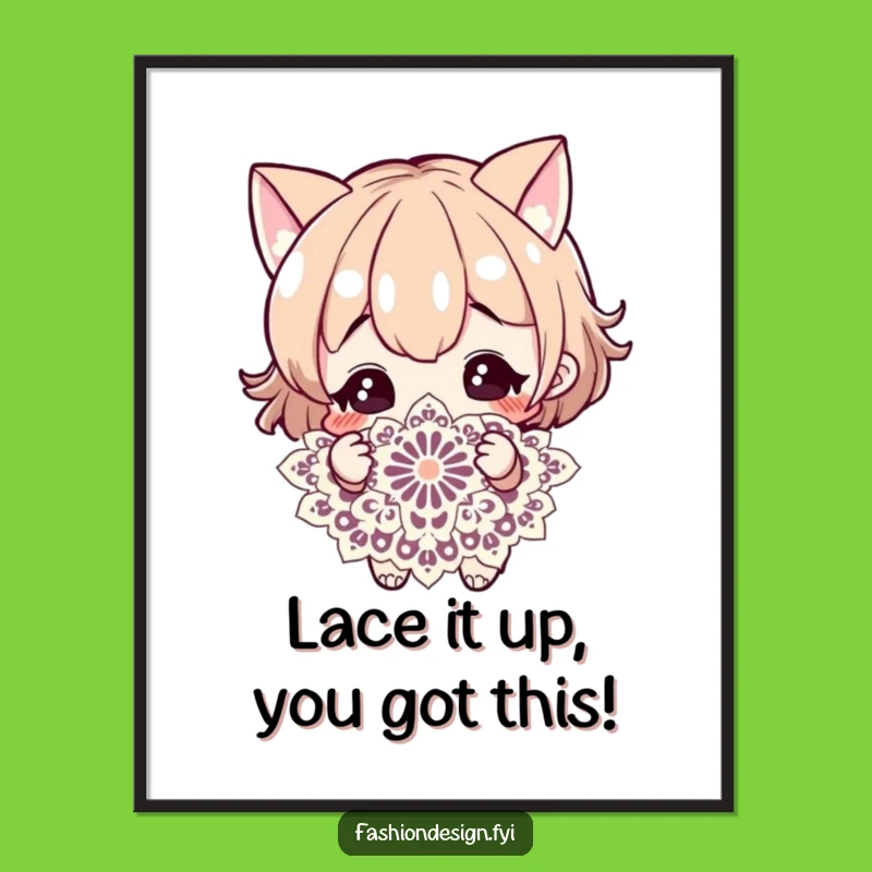 Free Printable Lace Wall Art - Funny Downloadable Poster for Elegant Decor