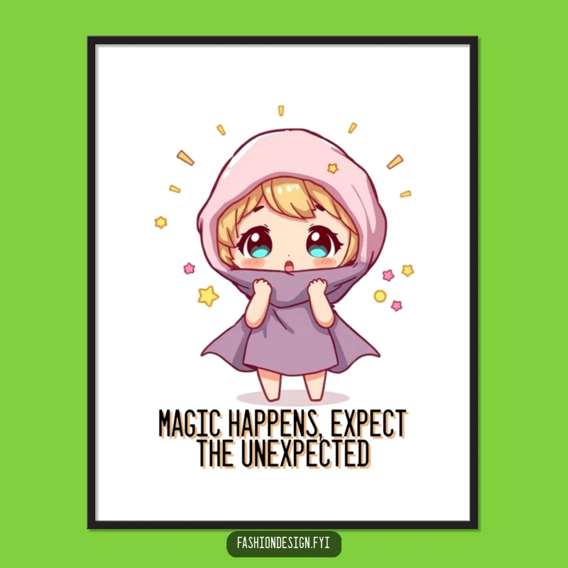 Free Printable Wall Art: Fabric Magic Surprise - Funny Artistic Downloadable Decor