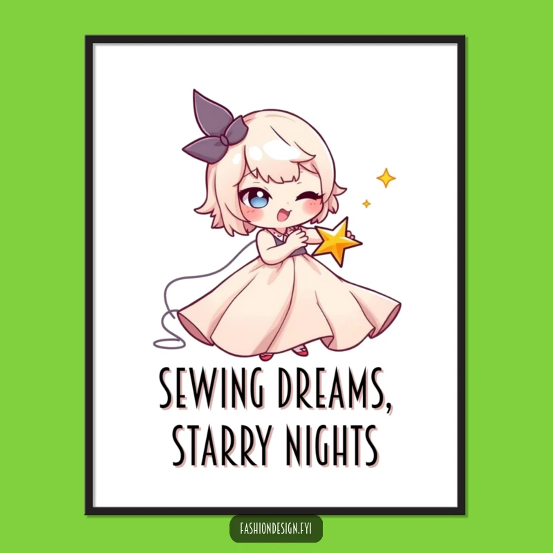 Free Printable Wall Art: Star Stitcher Character - Funny Downloadable Art!