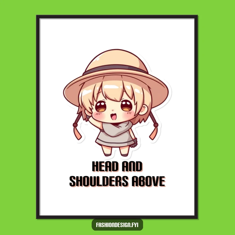 Funny Free Printable Wall Art: Big Hat Character Downloadable Decor for Humor Lovers